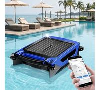 ZHIGUANYUN Nuevo Modelo 2026 de Robot Skimmer Solar para Piscinas: Control por App y Mando a Distancia; Robot Limpiador de Piscinas con Doble Modo de Carga. Blue