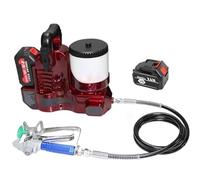 ZHIGUANYUN Pistola pulverizadora de Pintura inalámbrica, Pistola pulverizadora de Disparo rápido con Manguera Ajustable de 178 cm para un Alcance Total y Alto de 360° Red-OneBattery