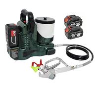 ZHIGUANYUN Pistola pulverizadora de Pintura inalámbrica, Pistola pulverizadora de Disparo rápido con Manguera Ajustable de 178 cm para un Alcance Total y Alto de 360° Green-TwoBatteries