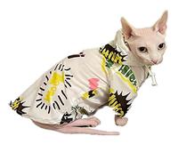 ZHIHAN Sphinx Cat Clothes Traje de protección Solar para Gatos sin Pelo con Capucha cárdigan de Verano, Color 1, M