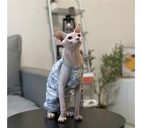 ZHIHAN Sphinx Cat Ropa Gato sin Pelo Devon Summer Thin Camisole Camiseta Sin Mangas Cómodo Resistente a la Suciedad, Light Blue Sling, L