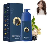 Zhihuashi Plant-Based Hair Coloring Cream, Caviar Hair Colour Cream, Protein Color Protecting Hair Dyeing Cream, Bubble Plant Hair Dye (Chestnut Brown)