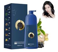 Zhihuashi Plant-Based Hair Coloring Cream, Caviar Hair Colour Cream, Protein Color Protecting Hair Dyeing Cream, Bubble Plant Hair Dye (Black)