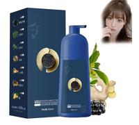 Zhihuashi Plant-Based Hair Coloring Cream, Caviar Hair Colour Cream, Protein Color Protecting Hair Dyeing Cream, Bubble Plant Hair Dye (Tea Brown)
