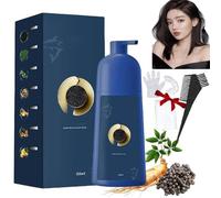 Zhihuashi Plant-Based Hair Coloring Cream,Qiweitang Bubble Plant Hair Dye Shampoo,Zhihuashi Protein Hair Dye Shampoo,Hair Color for Women Men (Dark Tea, D-44)