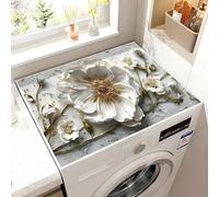 ZHIHUASMTBX Fundas Decorativas para Lavadora Y Secadora, Almohadilla Protectora Antipolvo con Estampado Floral para Lavadora, Almohadilla Protectora Vintage para Cocina Y Lavandería. 14 19.69×23.62in