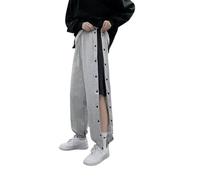 ZHIHUASMTBX Pantalones Careng para Hombres fáciles de Poner y Quitar, diseño Abierto a los Lados, Ideales para Personas encamadas y Pacientes en otoño e Invierno,Gris,X l