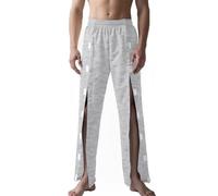 ZHIHUASMTBX Pantalones Casuales de Hombre de Corte Holgado, Pantalones postoperatorios con Abertura Doble en el bajo y Velcro fácil de Romper, Pantalones Deportivos adaptativos,Light Gray,S