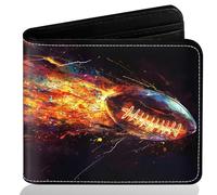 ZHIMEBYE Cartera para niños de 8-10/9-12/11-15 años con tarjeta de cartera, divertida cartera de cuero plegable con bloqueo RFID, bolsillo para monedas, ventana de identificación para hombres, niños