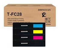 ZHINGUAN Cartucho de tóner remanufacturado T-FC28 K T-FC28 C T-FC28 M T-FC28 Y funciona para impresora Toshiba E Studio 2330C 2820C 2830C 3520C 4520C (paquete de 4)