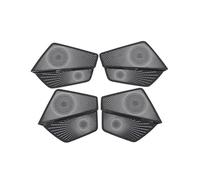 ZHINUAN 4 piezas de embellecedores for altavoces de puerta de coche, Compatible for Q4 y E-tron, accesorios interiores for altavoces. Rejilla frontal para altavoz de coche(Black For Q4)