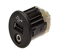 ZHINUAN Adaptador de puerto auxiliar USB for coche, Compatible for Nissan, Juke, Qashqai, XTrail, Micra, Note, NV200, 28023BH00A Centro de carga USB para vehículos