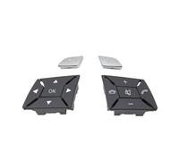 ZHINUAN Botón de control de la cubierta del volante del coche, Compatible for Mercedes benz, CE GLK clase W204 X204 W212 W218 W156, volante a la izquierda, volante a la derecha, multifunción. Banco de