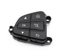 ZHINUAN Botón de control del volante del coche, Compatible for Mercedes benz, C GLC W205 W253 A0999050200 A0999050300, conjunto multifunción. Banco de botones del volante del vehículo(Black-Left)