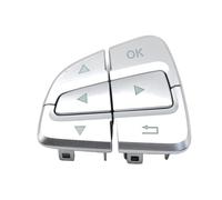 ZHINUAN Botones de control del volante for Mercedes benz, W176, W246, W156, W166, W292, W117, W218 y W231. Interior multifunción. Banco de botones del volante del vehículo(Silver-Left)