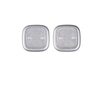 ZHINUAN Cubierta de altavoz de coche, Compatible for Range Rover Vogue L460 2023, de acero inoxidable, plateada, for decoración de techo, pegatina decorativa, accesorios for coche. Rejilla frontal par