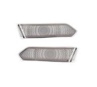 ZHINUAN Cubierta de altavoz de puerta de coche, Compatible for Range Rover Vogue L460 2023, de acero inoxidable, for tweeter de pilar A, pegatina decorativa de audio, accesorios for coche. Rejilla fro