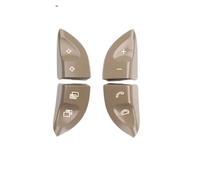 ZHINUAN Cubierta for botones de control del volante, Compatible for Mercedes-Benz S430, S500, S600, CL500, CL600 y W220. Botones multifunción. Banco de botones del volante del vehículo(Beige 1 pair)