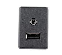 ZHINUAN Enchufe de puerto USB auxiliar for coche, Compatible for Fait, conjunto 795405106 Centro de carga USB para vehículos