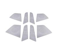 ZHINUAN Pegatina for la cubierta del altavoz de la puerta, Compatible for Skoda Kodiaq GT (2017-2020), accesorios de acero inoxidable, decoración interior. Rejilla frontal para altavoz de coche(Sliver