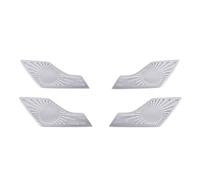 ZHINUAN Pegatina for la cubierta del altavoz de la puerta, Compatible for Skoda Kodiaq GT (2017-2020), accesorios de acero inoxidable, decoración interior. Rejilla frontal para altavoz de coche(Sliver