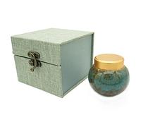 ZHIQIYI Urna pequeña mini urna, mini urna para cenizas humanas o mascotas, cubierta de sellado roscada de aleación, decoración del hogar u oficina (azul marino)