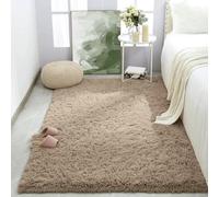 ZHIQXUE Alfombra Salón 190 x 230 cm Esponjosa y Antideslizante Sheepskin Rug Cordero Elegante de Pelo Largo Mullida Excelente para Salón O Dormitorio, Camello