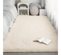 ZHIQXUE Alfombra Salón Pelo Largo Shaggy 210 x 300 cm Lavable Antideslizante y Suave Alfombras Salón Grandes Pelo Largo Personalizable Adecuado para Dormitorio, Color Crema