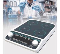 ZHIRUI Agitador magnético con Pantalla LED - Control sincrónico/asincrónico - Velocidad y Tiempo Ajustables (50-1500 RPM/1 min - 19 h 59 min) - Agitador de Laboratorio de múltiples Posiciones