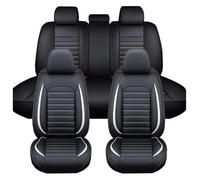 ZHISHIGUO Funda Asiento Coche para Ford Edge 1. Generation 2009-2017, Fundas Asientos Coche Universales, Juego Completo De Fundas De Cuero Impermeables-5 Piel Plazas(White)