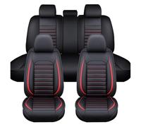 ZHISHIGUO Funda Asiento Coche para Ford Puma ST SUV 2019-2024 2025, Fundas Asientos Coche Universales, Juego Completo De Fundas De Cuero Impermeables-5 Piel Plazas(Red)