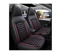 ZHISHIGUO Funda Asiento Coche para Skoda Kamiq 2019-2024, Fundas para Asientos Deportivos, Juego Completo de Fundas de Cuero Impermeables, Funda De Asiento De Coche-2 Piel Plazas(Black Red)