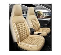 ZHISHIGUO Funda Asiento Coche para Skoda Kamiq 2019-2024, Fundas para Asientos Deportivos, Juego Completo de Fundas de Cuero Impermeables, Funda De Asiento De Coche-2 Piel Plazas(Beige)