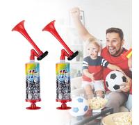 ZHITENG 2 Piezas Bocina Aire Comprimido de Mano Trompeta Extremadamente Ruidosa, Trompeta Futbol Portátil, Bocina para Aficionados Fútbol Adecuada para Estadios Copa Mundo Fiestas Eventos Deportivos