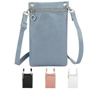 ZHITENG Bolso Movil Mujer, Bandolera Pequeña Mujer para Movil Piel PU, Bolsa de Teléfono con Se Puede Separar Los Hombros, Bolsitos para Moviles Elegante, para Compras, Citas, Paseos (Azul)