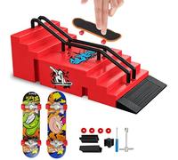 ZHITENG Mini Fingerboard Finger Skate Ramp Set de Accesorios, Juego de rampas para monopatín Mini Fingerboard Park Kit Finger Skate con Rampa y Otros Accesorios, para Jugadores