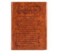 Zhitongda Letras para mi nieta, regalos para nieta de la abuela, cuaderno de cuero grabado, recargable, diario de viaje, regalo de cumpleaños inspirador de graduación para nieta (para nieta)