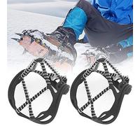 Zhivafip Garras de Nieve Ligeras con Micro púas, Calzado de Acero Inoxidable, Pinzas para Hielo, duraderas, portátiles, para Calzado, Botas para Caminar, Trotar, Escalar, Senderismo
