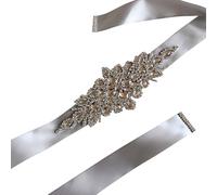 zhiwenCZW 270x4 cm Mujeres Sash Boda Elegante Rhinestone Rhombic Faux Cinta de Cristal Nupcial de Cinturón Ancho Cinturón Vestido de La Joyería Cummerbund Cintura