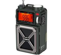 ZHIWHIS Radio de onda corta con Bluetooth, AM/FM/SW/NOAA, radios de emergencia meteorológica, manivela de mano/solar/4000 mAh/SOS/ruido blanco/bajo/linterna/receptor retro con preestablecido