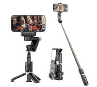 Zhixifan 360° Rotación Estabilizador Smartphone, Gimbal Estabilizador Teléfono Móvil, Selfie Estabilizador, Control Remoto Bluetooth, para Vlogging, YouTube Video, Compatible con iPhone/Android