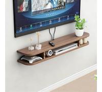 Zhixubah Soporte De TV Flotante De 60 80 100 120 140 160cm Mueble De TV Suspendido Soporte Flotante para TV Mueble Flotante para TV Montado En La Pared para Sala De Estar Y Oficina(Brown,60cm/24in)