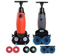 ZHIXUMM Fregadora Secadora De Pisos con Operador A Pie De 17", Pulidora, Limpiadora, Abrillantadora Y Fregadora EléCtrica con Almohadillas Reutilizables, BateríA De 90-120 Min, 350 RPM Red