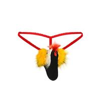 Zhiyao Tanga ajustable para hombre, diseño de hada con dibujos animados y pájaros, calzoncillos ropa interior divertida, de baja altura, para regalo, Negro , L