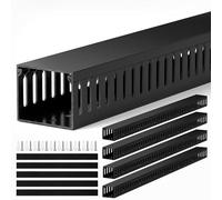ZhiYo 2 Pulgadas de Alto x 2.4 Pulgadas de Ancho Profesional para gestión de Cables, 95 Pulgadas (4 x 23.6 Pulgadas) Kit de conducto de Cables, PVC eléctricamente Seguro, Ranura Abierta para Cables