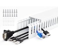 ZhiYo Canaleta de gestión de cables profesional de 167.6 cm (4 x 16.5 pulgadas de largo) para servidores, kit de conductos de cables de 2 pulgadas de alto x 2 pulgadas de ancho, conducto de alambre de