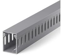 ZhiYo Canaleta profesional de gestión de cables de 1.6 pulgadas de alto x 1.2 pulgadas de ancho, 1.8 m (2 x 3 pies) de largo, conducto de alambre de ranura abierta de PVC eléctricamente seguro para