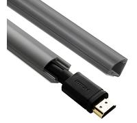 ZhiYo Corrector de cables de esquina, 180 pulgadas (5 x 36 pulgadas) para un cable, cubiertas de alambre para cables, cubierta de cable pintable, canal de gestión de cables para pared, zócalo de suelo