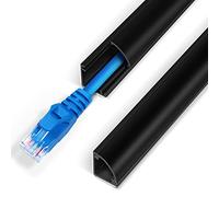 ZhiYo Corrector de cables de esquina, ocultador de cables de esquina para un cable, 180 pulgadas (5 x 36 pulgadas) cubiertas de alambre para cables, cubierta de cable pintable, canal de gestión de