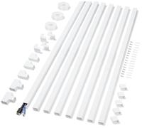 ZhiYo - Cubiertas para cables en la pared extralargas, kit de ocultación de cables de 26.6 pies, cubierta de cable de TV para pared, corrector de gestión de cables pintable, canal de canal de cable de